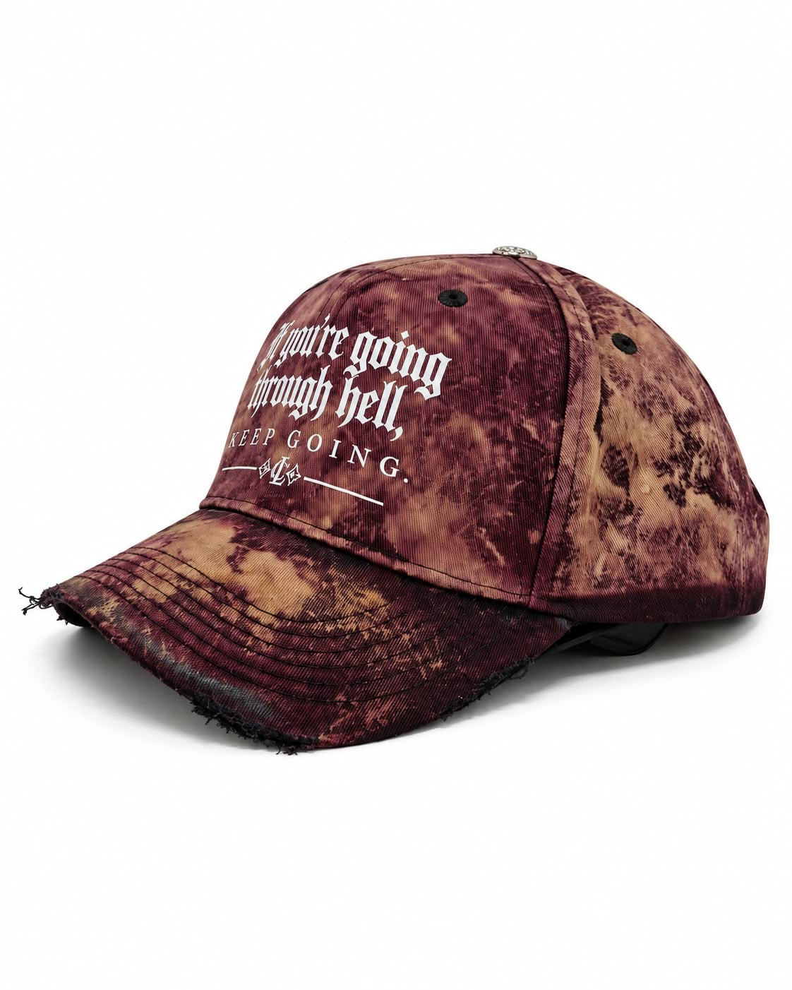CL KEEP GOING HAT - MAROON & TAN