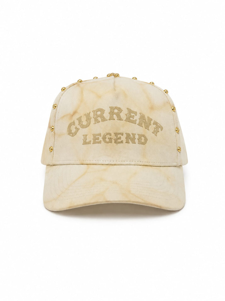 Marbled Cream / Gold Studs